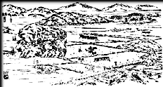 石舞台と島庄（西国三十三所名所図絵）