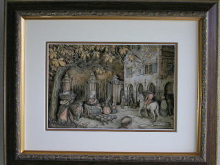 The shadowboxes drawn by Anton Pieck