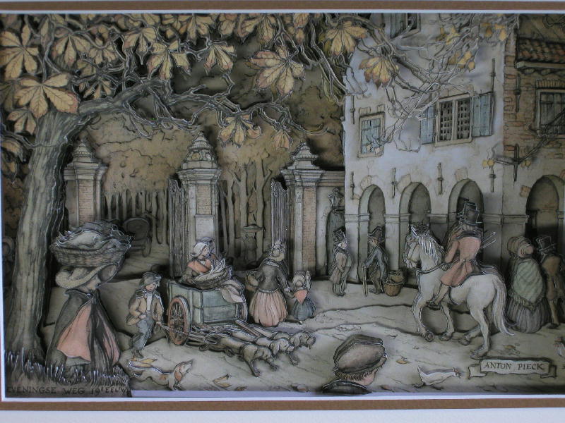 The shadowboxes drawn by Anton Pieck