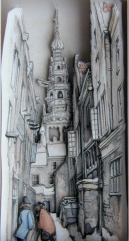 立体絵画　ANTON PIECK アントンピック シャドーボックス 【おもちゃ屋さん】3D アート