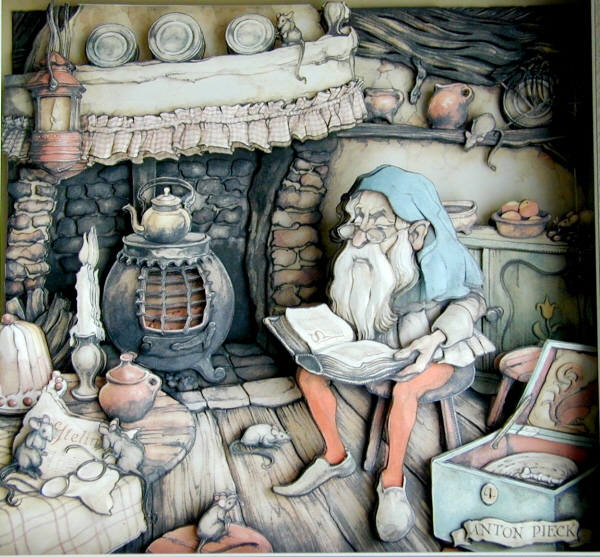 The shadowboxes drawn by Anton Pieck